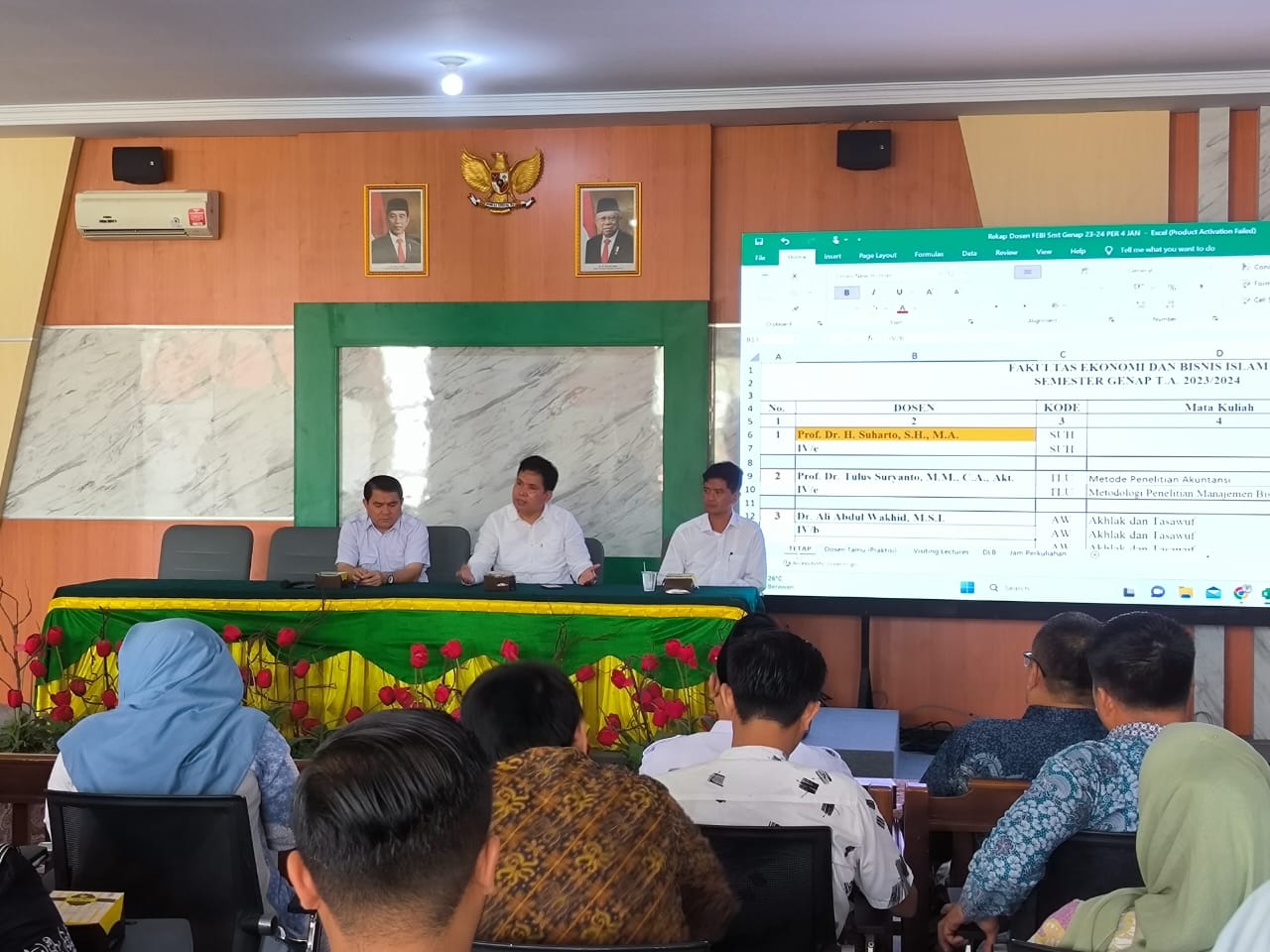 Rapat Dosen FEBI UIN Raden Intan Lampung Semester Genap 2023/2024